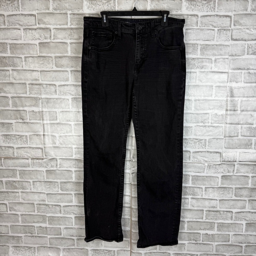 BKE Jake Straight Leg Black Jeans Mens 36 x 34 Stretch Denim GBS15405